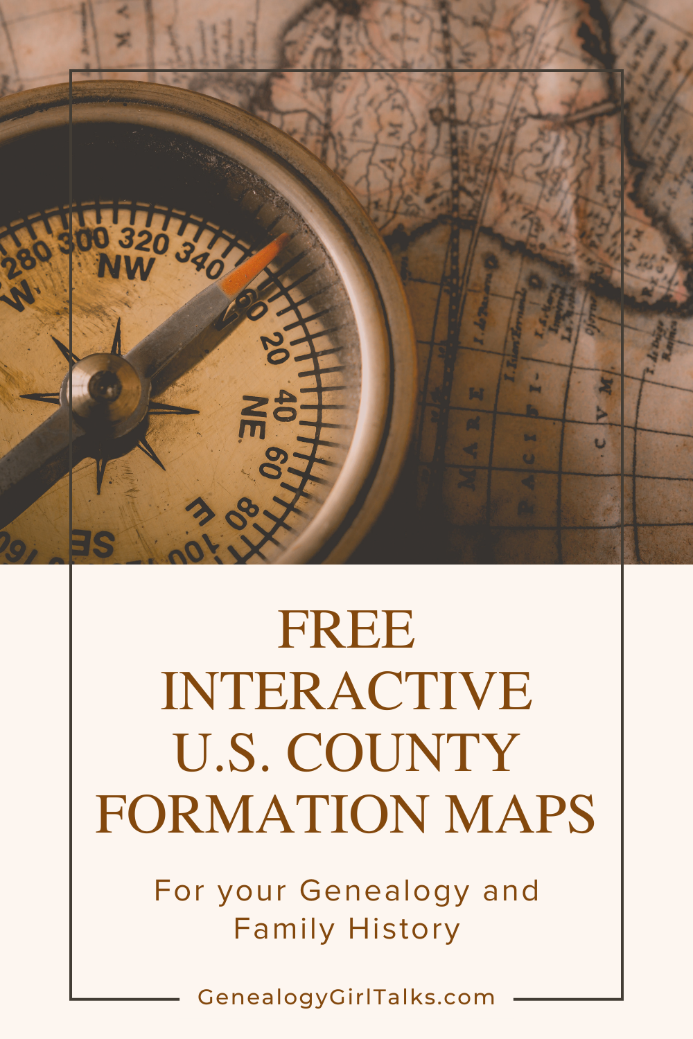 Free Interactive U.S. County Formation Maps by Genealogy Girl Talks