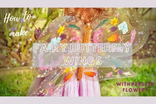 fairy butterfly wings using dried and pressed flowers