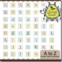SW A to Z graph paper alphabet