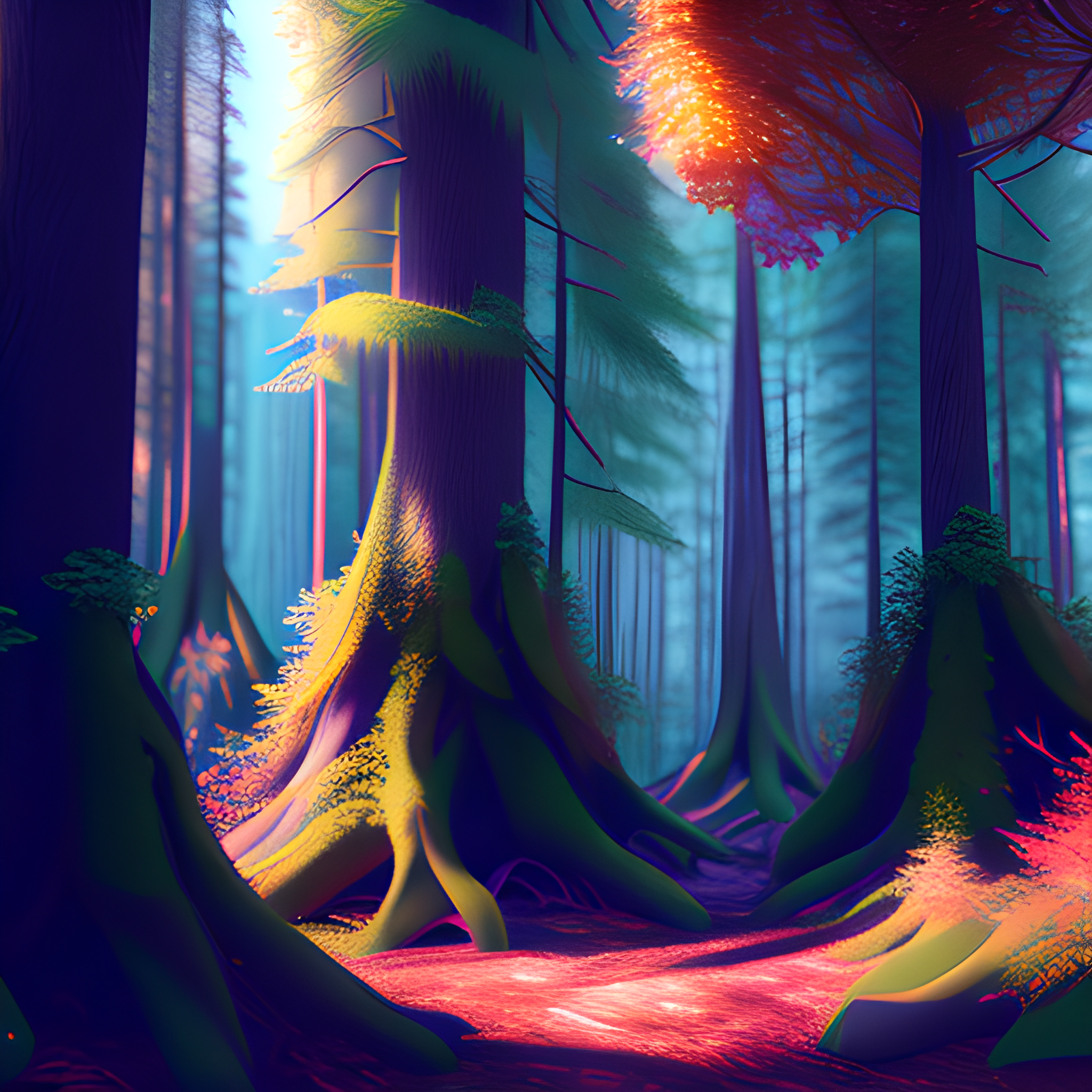 Forest Adventure Fantasy Landscape Concept Art