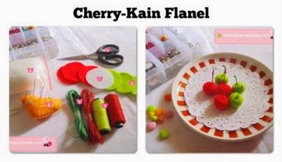 Cara Membuat Cherry dari Kain Flanel  Cara Membuat 