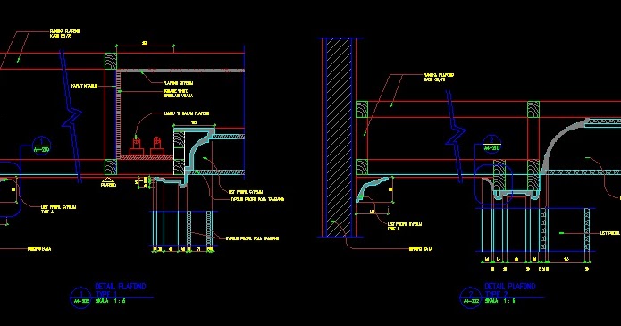 Download Gambar  Kerja Detail Plafon  dwg  Autocad Kaula 