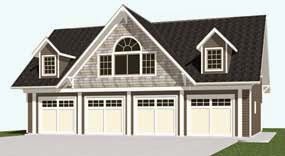  carriage house style apartment over garage plan