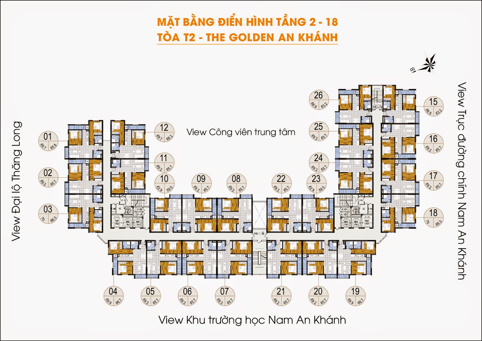 Mặt Bằng cư xá The Golden An Khánh