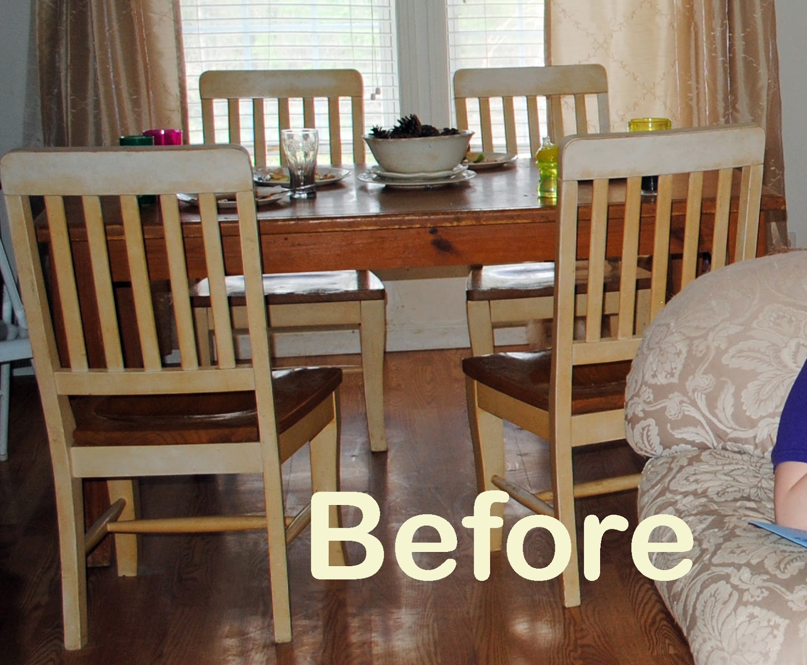 Runs With Scraps Refinish An Old Knotty Pine Dining Table The