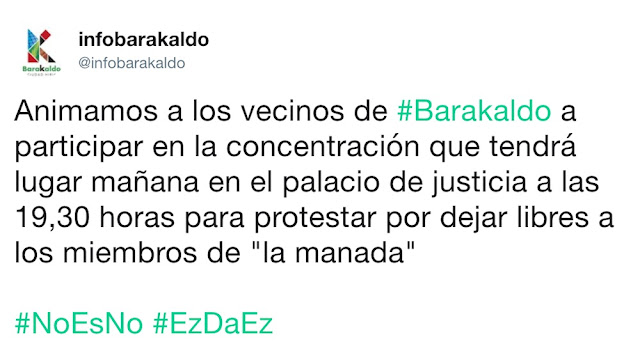 Tuit desde la cuenta oficial del Ayuntamiento de Barakaldo