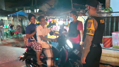 Polsek Carenang Polres Serang Tingkatkan KRYD dan Pendisiplinan Prokes  Gelar Patroli Malam