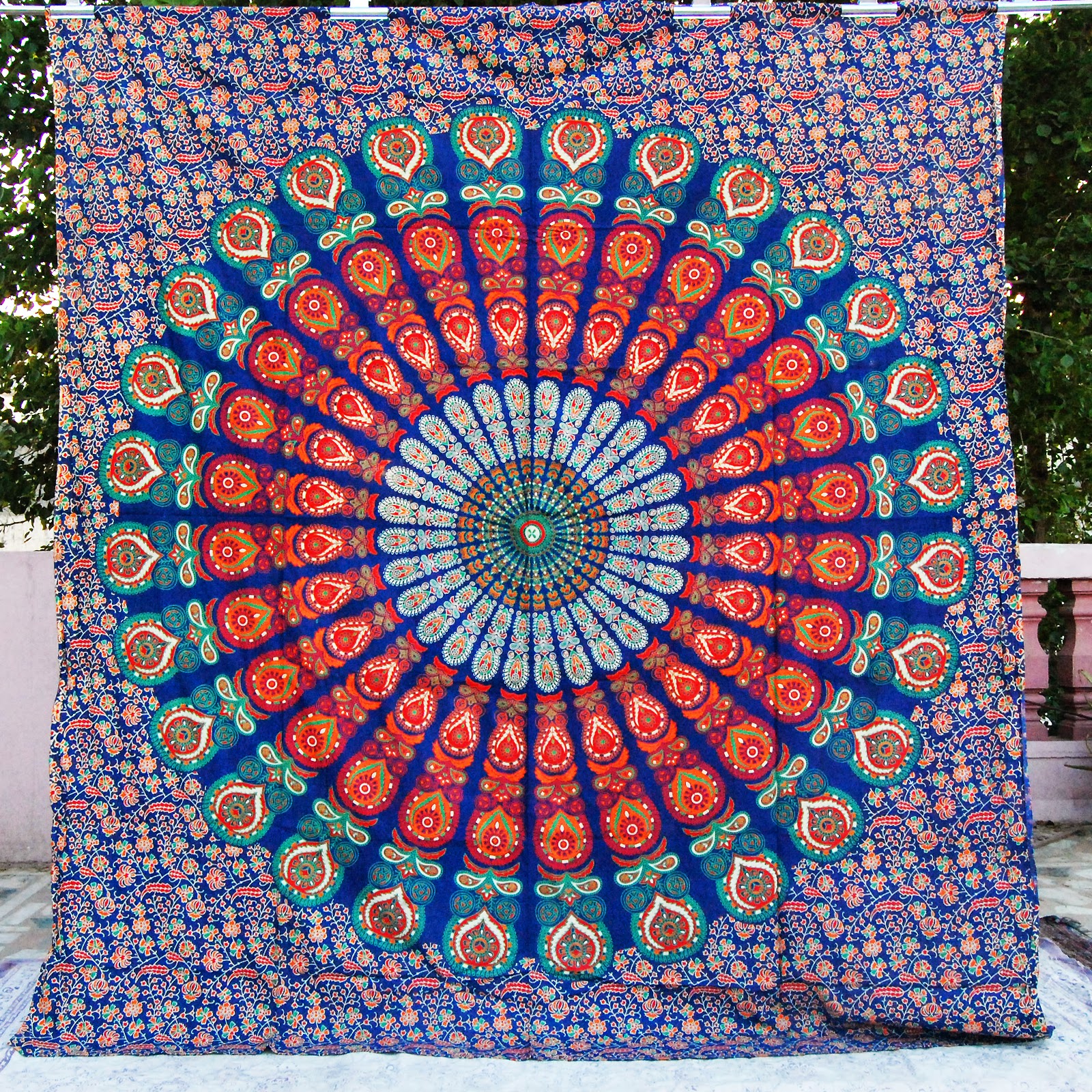  indian cotton psychedelic star mandala tapestry wall hanging hippie bedding throw bedspread bohemian boho ethnic decor art