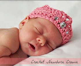 free beginner crochet newborn crown pattern