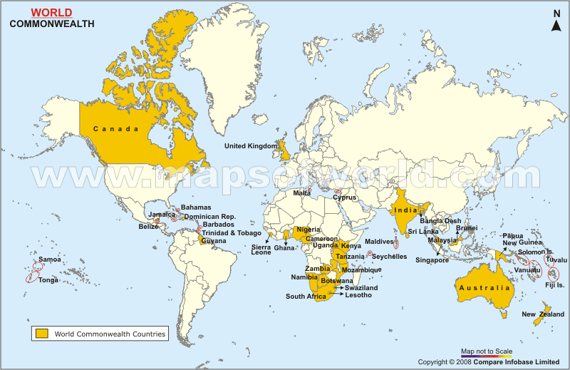 commonwealth countries. the world with countries.