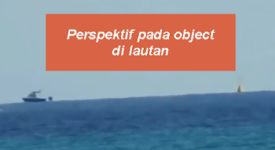 Perspektif pada object di lautan