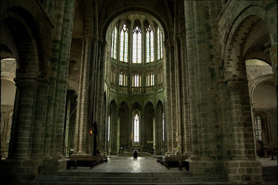 Island Mont Saint-Michel Inside View France