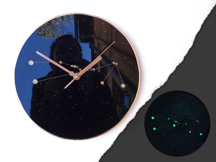 Artist Creates Wall Clocks That Glow In The Dark And Depict The Incredible Beauty Of The Solar System