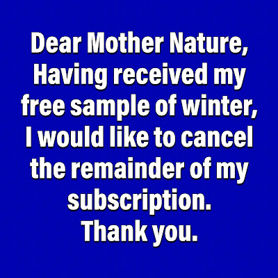 Dear mother nature