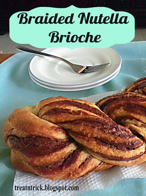 Braided Nutella Brioche Recipe @ http://treatntrick.blogspot.com