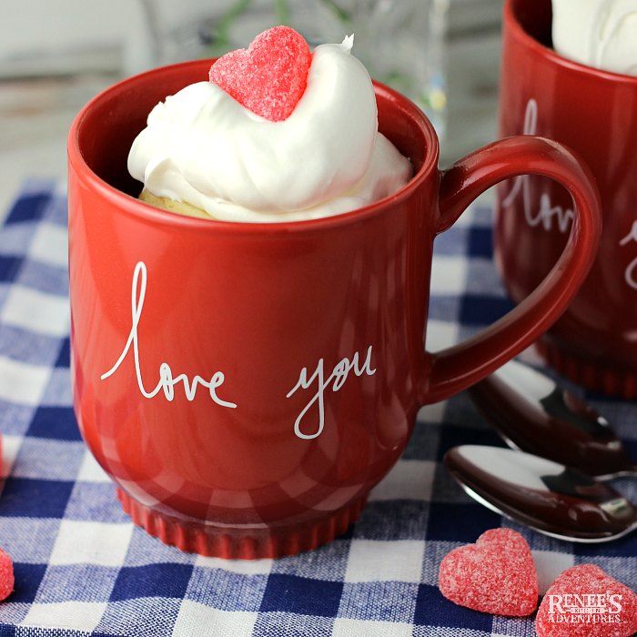 Vanilla Cake in a Mug for Two | Renee's Kitchen Adventures