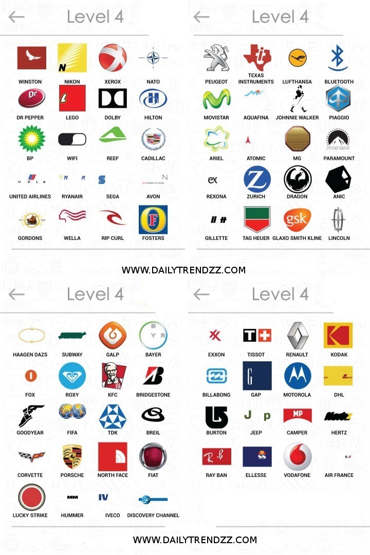 Brand Logos Quiz Answers Level 4