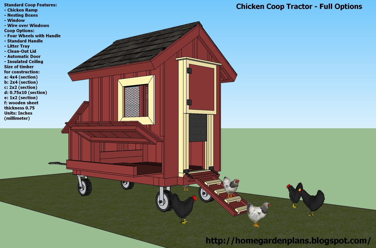 T100 - Chicken Tractor Plans - Chicken Trailer Plans Construction