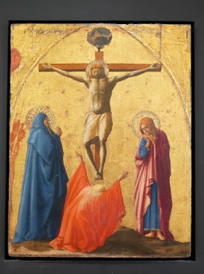 "Crucifixion",Tommaso Masaccio, 1426. Tempera and gold on panel