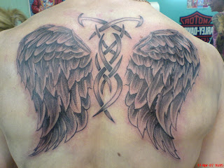 This is the "Angel Wing Tribal tattoo obviously right wing, where there were 