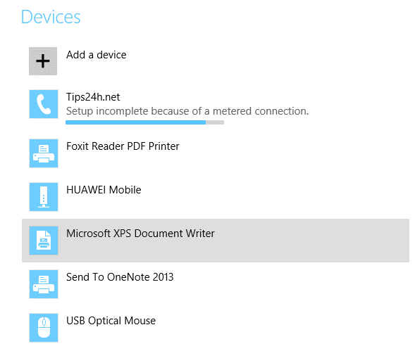 Cách bật tắt Bluetooth, chia sẻ dữ liệu trên Windows 8