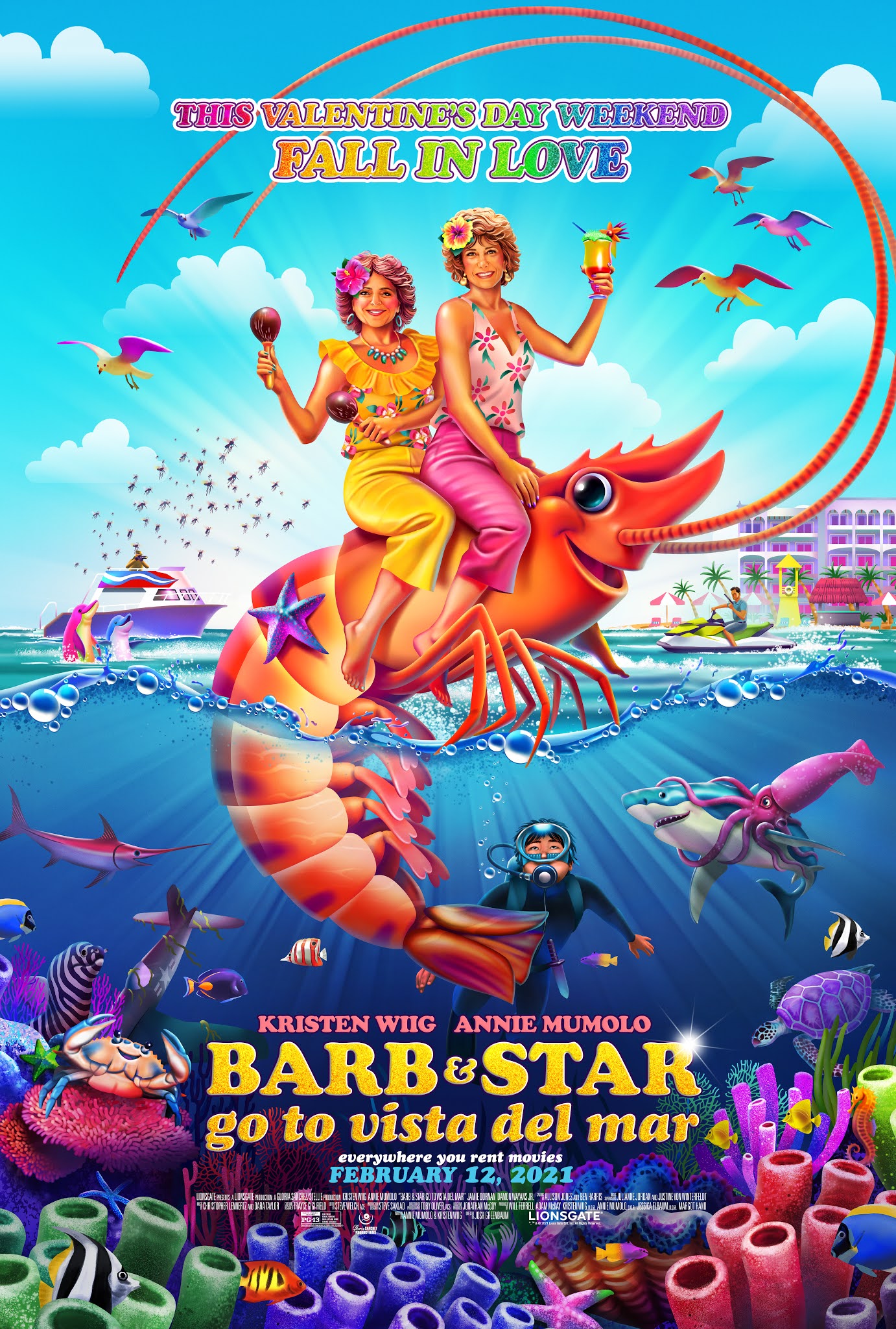 Barb Star Go To Vista Del Mar Trailer Sandwichjohnfilms - brawl star polly heaven