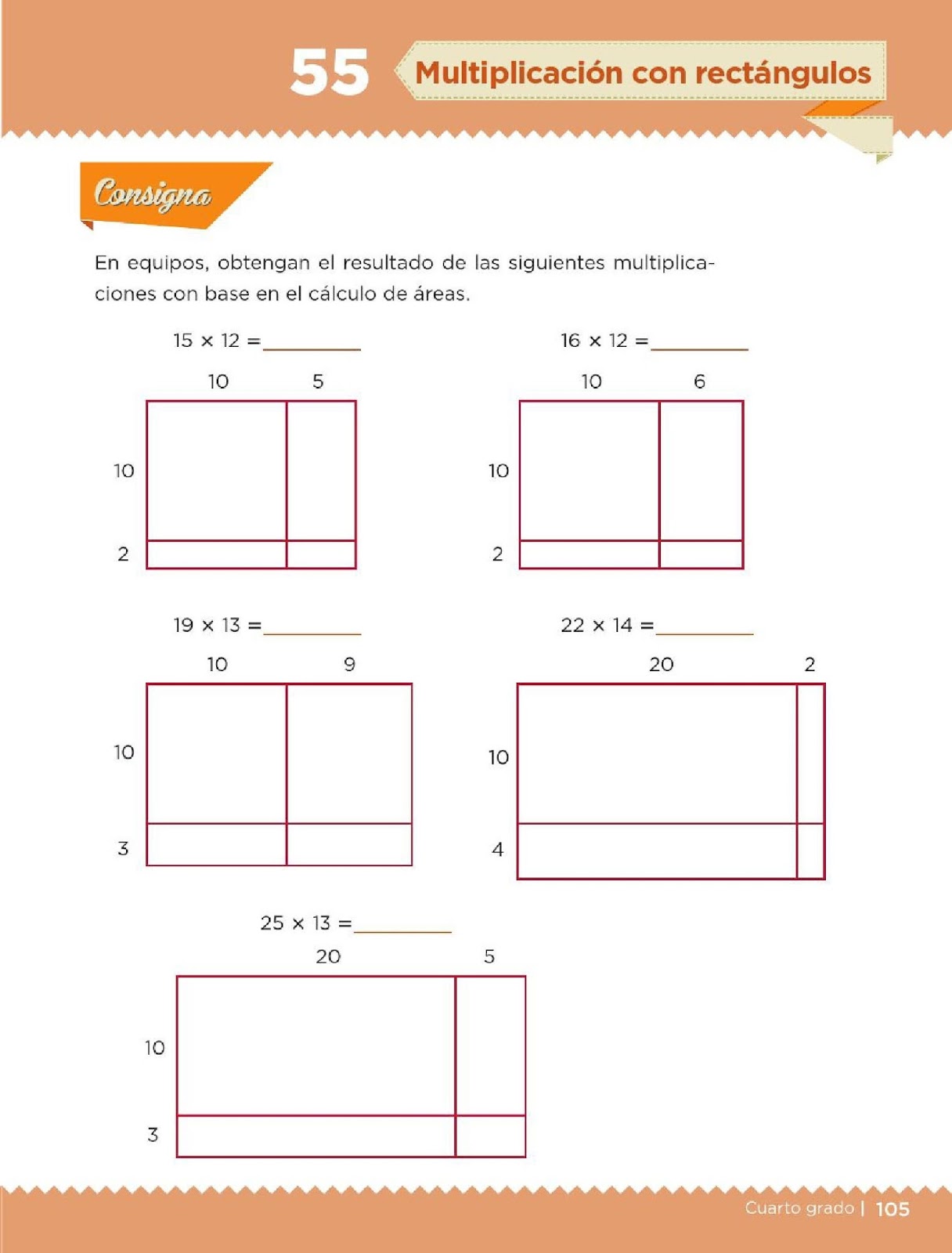 Multiplicación con rectángulos - Bloque III - Lección 55 ~ Apoyo Primaria