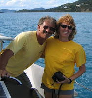 Phil & Laura from charter yacht STORM PETREL Book with Paradise Connections Yacht Charters