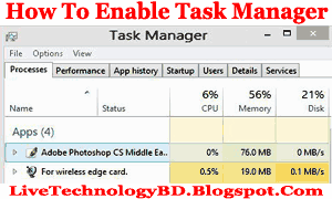 Enable Task Manager