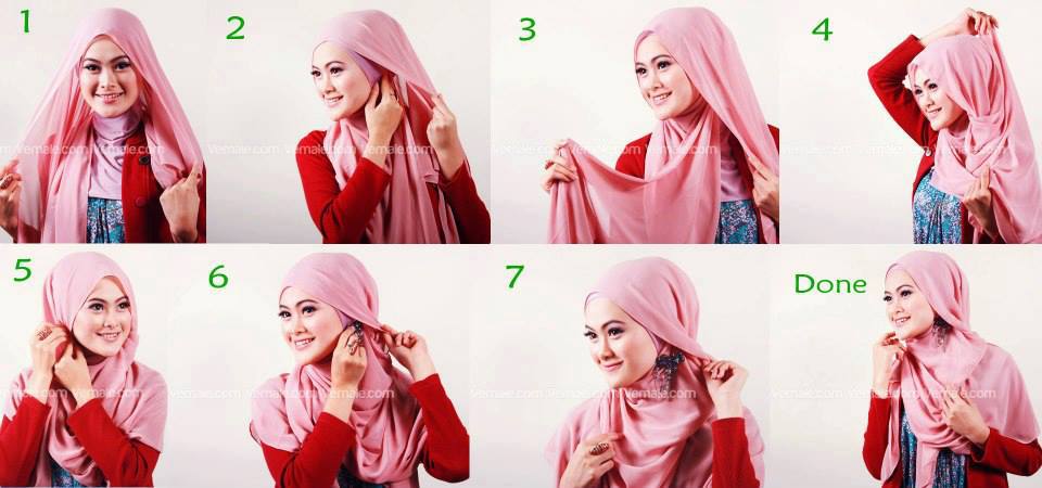 Cara Memakai Hijab Segi Empat Modis Dan Praktis  Tutorial Hijab Lengkap