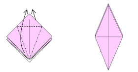 cara membuat origami bird base