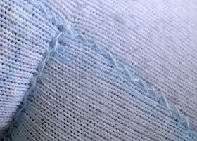 Close up of Herringbone stitch