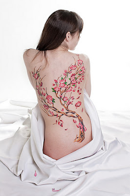Cherry Blossom and Lotus Tattoos