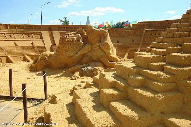 Amazing: Great Roman Empire Sand Sculpture Exhibition in Russia