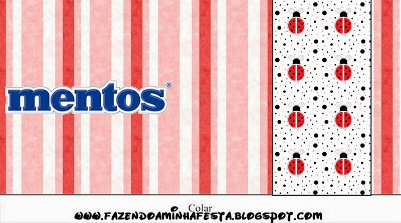 Sweet Ladybugs and Polka Dots Free Printable Mentos Labels.