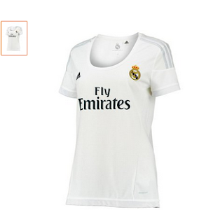 Real Real Madrid Home Womens Jersey 2015