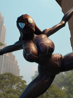 rachel in forest made link with symbiote and symbiote started bonding her enhancing her body giving her hourglass figure filling up the boobs to size bigger than melon wider hipps and big round ass soft and squishy to handle any jerk and enhanced eyes so that she can pery and even in pitch darkness