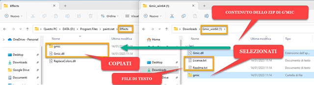 copiare i file di gmic