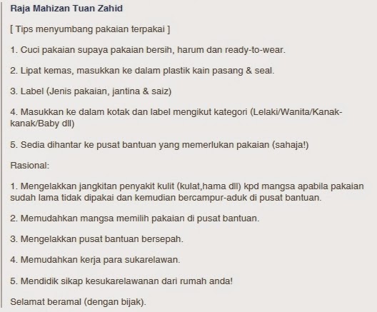 TiNTa KiBoD.: Tips Sedekah Pakaian Terpakai