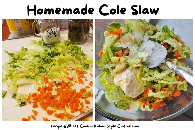 homemade cole slaw