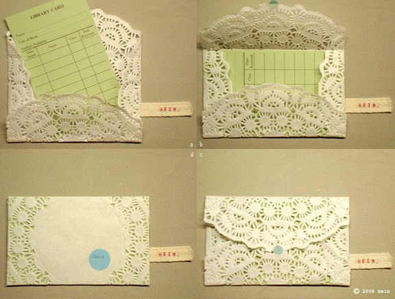 I stumbled across these gorgeous lacey envelopes on Daydream Lily