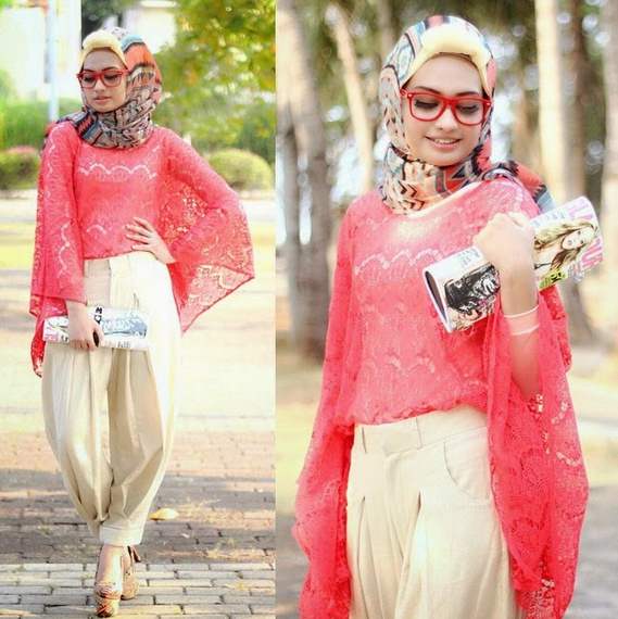 Contoh Desain  Baju  Atasan  Muslim  Wanita Modern untuk Pesta