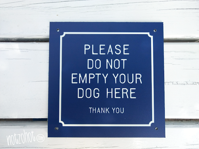 Please do not empty your dog here