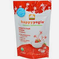 iHerb Coupon Code YUR555 Nurture Inc. (Happy Baby), happyyogis, Yogurt & Fruit Snacks, Strawberry, 1 oz (28 g)