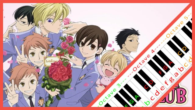 Sakura Kiss (Ouran Highschool Host Club) Piano / Keyboard Easy Letter Notes for Beginners