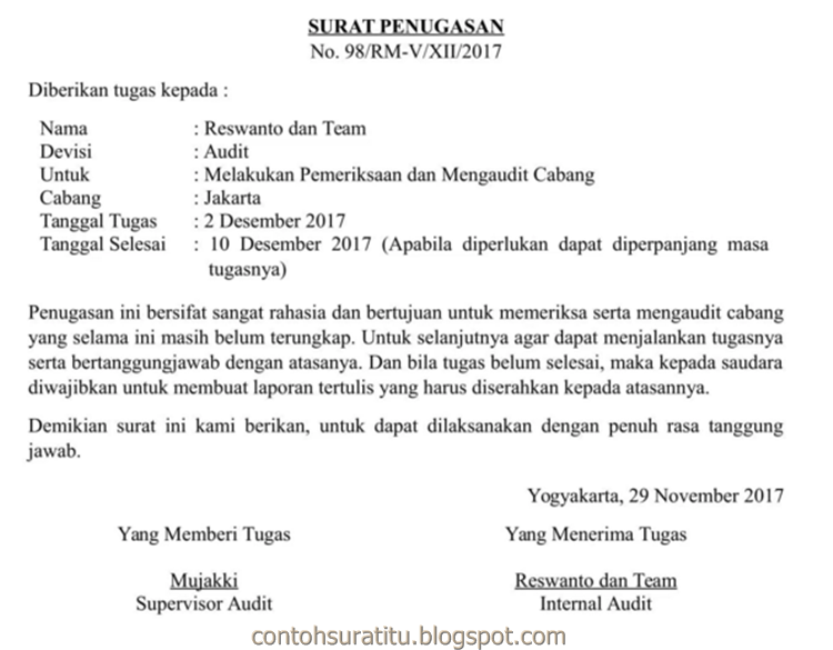 Contoh Surat Disposisi Yang Benar