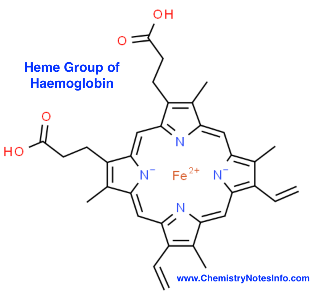 structure of heme group of haemoglobin