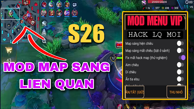 HACK LIEN QUAN| Hướng Dẫn CÀI MENU MOD MAP SÁNG LIÊN QUÂN MÙA 26 - MOD Menu Liên Quân