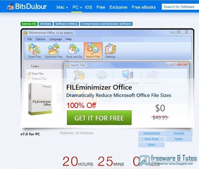 Offre promotionnelle : FILEminimizer Office gratuit !