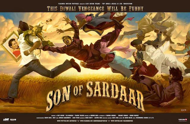 First Look Posters of film Son Of Sardar Starring Ajay-Devgn, Sanjay Dutt 